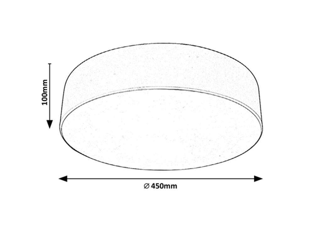 Rabalux 5083 Renata - Lámpara de Techo Iluminacion (3 bombillas E27, máx. 10 W, 10 x 45 cm, intensidad regulable), color blanco mate