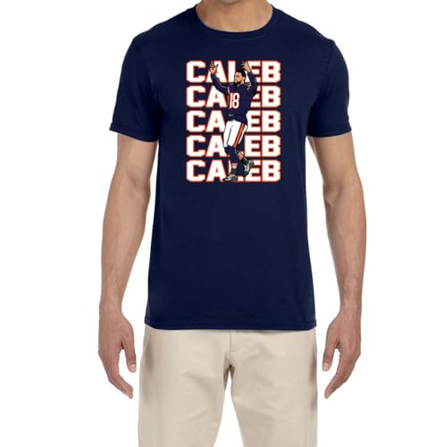 Navy Chicago Caleb Williams Text Pic T-Shirt