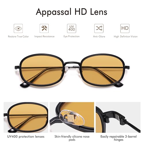 Retro Oval Sunglasses for Women Men Trendy Large Round Y2k Sunnies AP3681