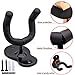 Sound harbor Guitar Wall Mount Hanger 2 Pack Hook Acoustic Electric Bass Guitar Wall Hanger Black Metal Guitar Holder