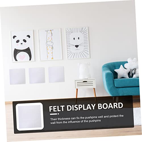 Paneles acústicos absorbentes de sonido ibasenice 6 piezas, autoadhesivos, para aislamiento acústico, paneles para pared, decorativos para dormitorio y oficina, material de fieltro blanco, fácil de instalar miniatura 6