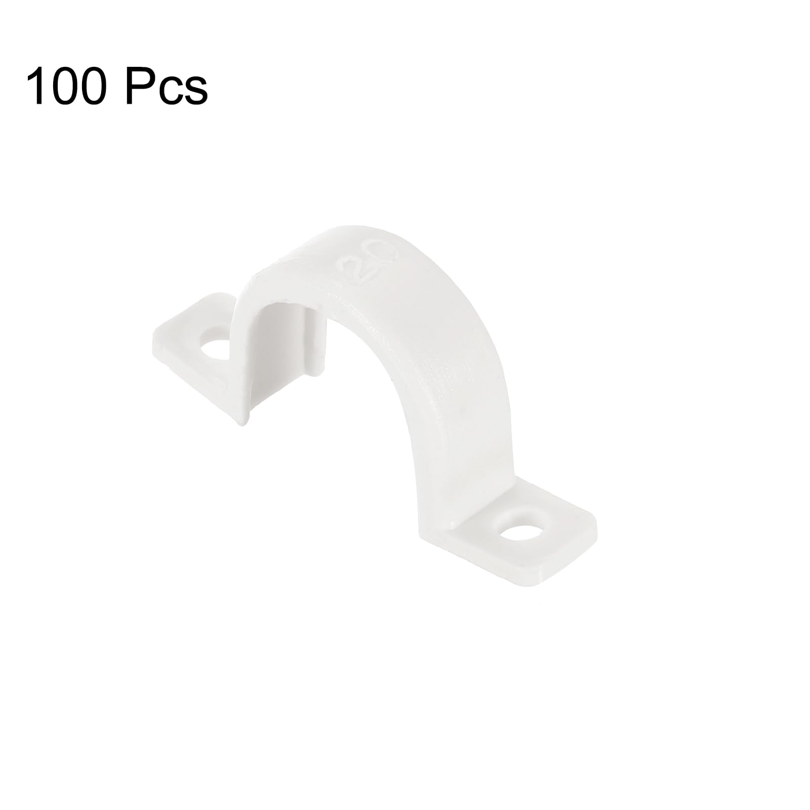 QUARKZMAN Attaches De Tuyau En Pvc, 100 Pièces De Colliers De Serrage à Deux Trous En Plastique De 25 Mm (1") Pour Tuyaux Et Câbles