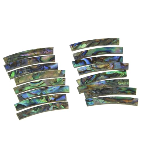 MINHTOANBV Part for Guitar Part for Guitar Rosette Paua Abalone Shell Curved Sound Hole Inlay Strips 110x3mm