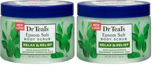 Image of Epson Salt Body Scrub - Exfoliate & Renew with Eucalyptus & Spearmint (16 Ounces) (Pack of 2)