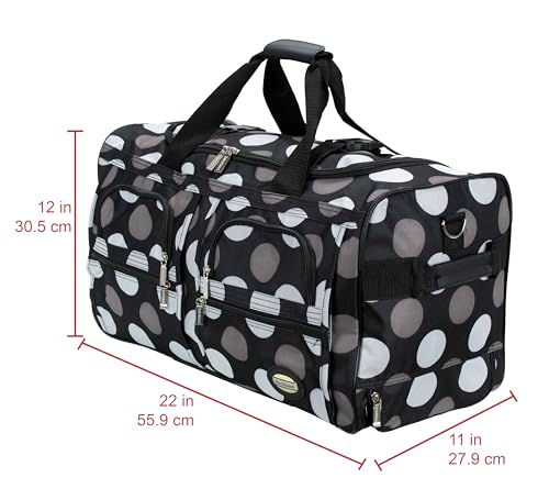 Image of Rockland Rolling Duffel Bag, Black, 22 inch