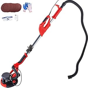 VEVOR Wandschuurmachine, 750 W, droogwerkpolijstmachine, 750 W, elektrische slijpmachine voor muren en plafonds, giraffe…