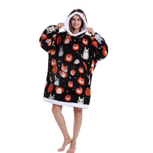JOREAY 2025 Couverture à capuche surdimensionnée pour femmes, sweat-shirt couverture portable mignon, doux, confortable et chaud, cadeau de fête des mères...