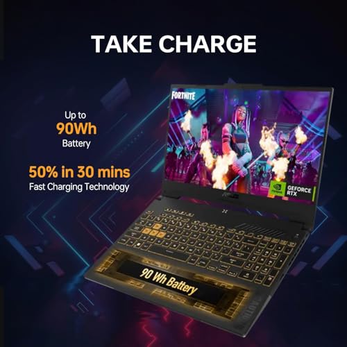 Image of ASUS TUF F15 Gaming Laptop PC - with Microsoft Office Lifetime License, 15.6 inch FHD Display, Intel 10-Core i7-13620H CPU, GeForce RTX 4070 8GB, 64GB DDR5 RAM, 2TB SSD, Wifi6, Backlit KB, Win 11 Pro