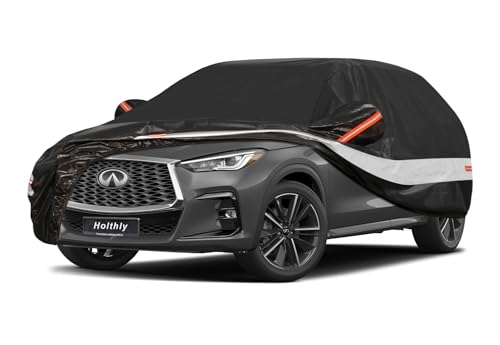 Image of 10 Layers SUV Car Cover Custom Fit for Infiniti QX50 QX55 (2021-2026), Waterproof All Weather for Automobiles, Outdoor Full Cover Sun Dust Rain Protection with Cotton. Black