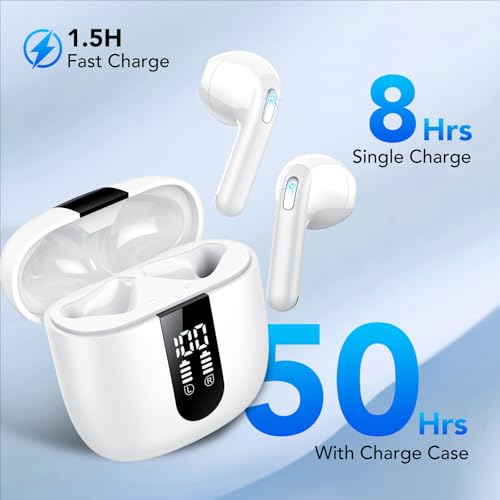 Bluetooth Kopfhörer, In Ear Kopfhörer Kabellos Bluetooth 5.4 Kabellose Kopfhörer mit 4 Mic… – Ansicht 3