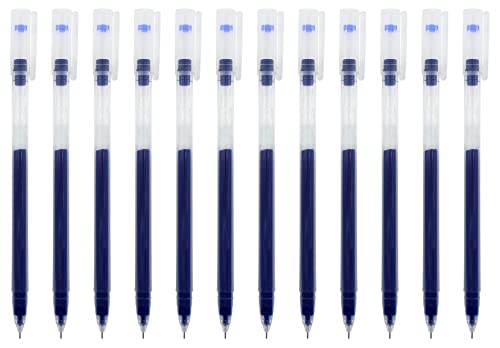 Bolígrafo gel Gullor punta fina azul 12 unidades miniatura 2