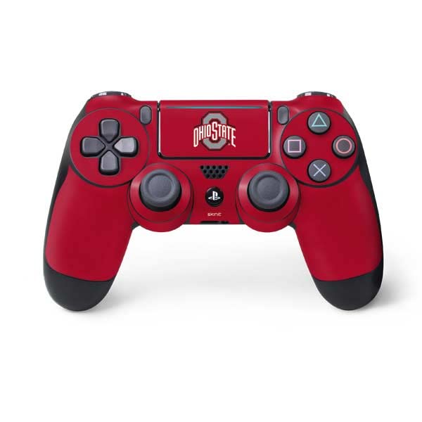 Skinit Decal Gaming Skin Compatible with PS4 Pro/Slim Controller - Officially Licensed Ohio State University Buckeyes Red Logo Design