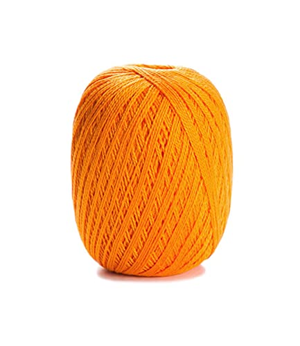 Image of CIRCULO Anne Yarn for Crocheting & Knitting, 100% Mercerized Brazilian Virgin Cotton, Soft Fingering Weight, 547 Yds, 5.19 Oz - Color 4156 Carrot