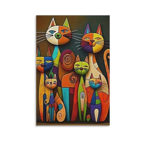 Kit Complet DIY Diamant Painting Chat 5D : Point de Croix Strass Animal 50x60cm