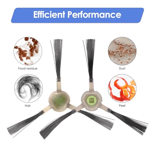 Image of (5 Pack) M210 Replacement Side Brushes Compatible With Lefant M210B, M213S, M210S, M210, M213, M210 Pro, M210P, OKP Life K2, K3, K3A, K4, K5, Robotic Vacuum Cleaner, Side Brush Kit, Accessories Kit