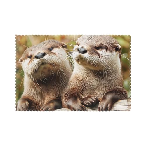 Set de table loutre mignon 45 x 30 cm pour table à manger