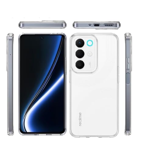Image of COVERBLACK Soft Rubber Silicon Clear Case Back Cover Compatible for Realme C85 5G - Transparent