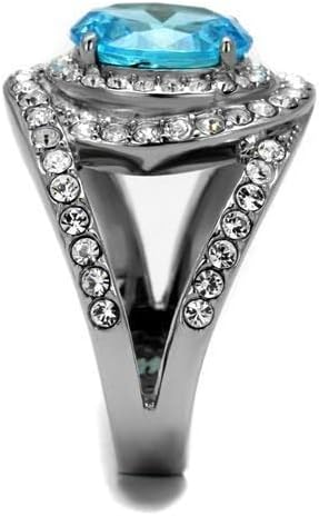 Een andere kant view of the TK2900 ring, showcasing the detailed craftsmanship of the band and stone setting.