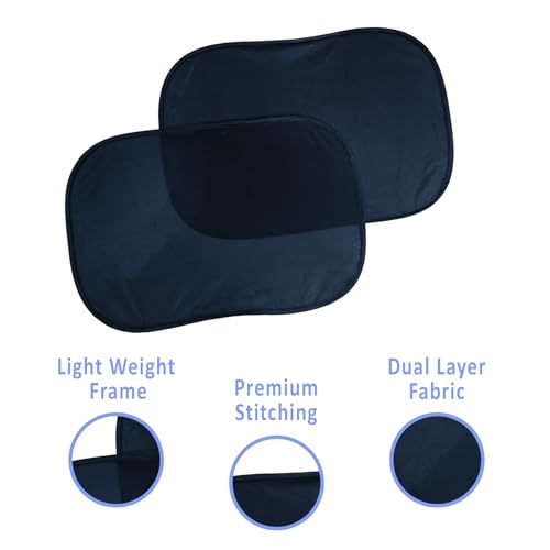 Mindful Design TN-1225232 Car Window Shades For Baby (2 Pack) - 21 Inchx14 Inch Sun Shade Blocker thumb #1