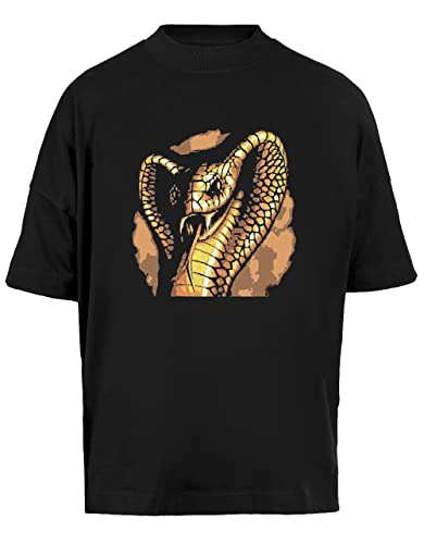 T-shirt noir baggy pour homme et femme coupe ample The Viper