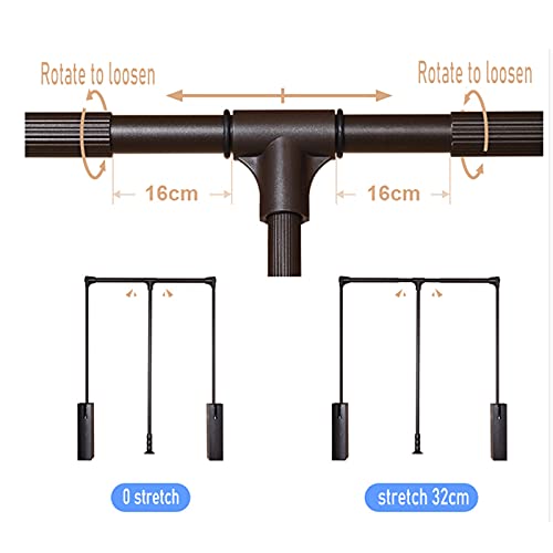 Sxfywym Width Adjustable Aluminum Pull Down Closet Rod Space Saving Wardrobe Clothes Hanging Rail For Lift Organizer Storage System, Retractable Closet Rods For Hanging Clothes Heavy Duty #TOP3