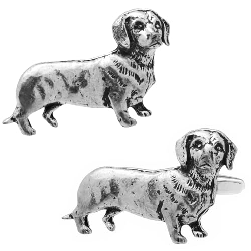Pewter Dachshund Sausage Dog Cufflinks