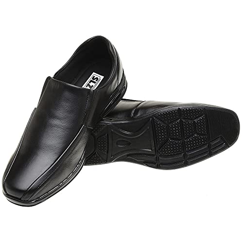 Sapato Anti Stress Ortopédico Masculino Em Couro San Lorenzo 5030 Cor:Preto;Tamanho:42;Gênero:Mascul