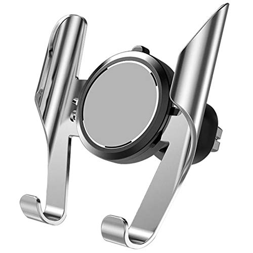 Universal Car Air Vent Mount Phone Holder Stand Bracket Portable 360 Rotating Car Universal Air Outlet Memory Phone Holder for IPhone (SILVER)