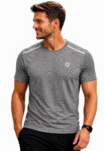 Image of Gym T Shirt for Man Half Sleeve | Quick Dry Sports Regular Fit Tshirt for Men | Breathable Gym Activewear Workout T Shirts for Men
