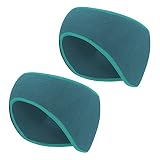 Arcweg Stirnband Herren Sport 2 Sücke Ohrenwärmer Damen Winter Elastisch Kopfband Warm Headband Weich Fleece Ohrenschützer Winddicht Outdoor für Radsport Joggen Wandern Wintersport Grün