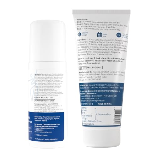 Image of Be Bodywise Advanced Pigmentation Kit | With 6% AHA BHA Flora Underarm Roll-On (75ml) & Pigmentation Repair Cream (100g) | Reduces Body Odor, Fades Pigmentation & Corrects Uneven Skin Tone