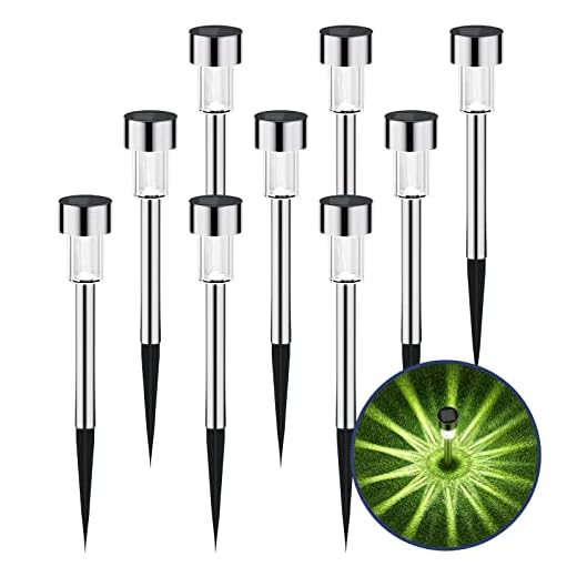 Cvosua Solar Outdoor Lights 12 Pack, Waterproof Outdoor Lights, Solar Garden Lights, Solar Powered Landscape Lighting for Pathway, Patio, Yard, Lawn, Walkway, Deck and Driveway