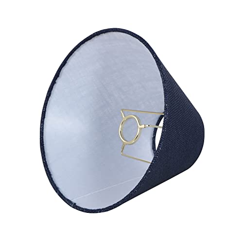 Image of Aspen Creative 56018, Hardback Empire Transitional UNO Lamp Shade, Midnight Blue, 4 inch Top x 10 inch Bottom x 7 inch Slant Height, Slip UNO 33mm
