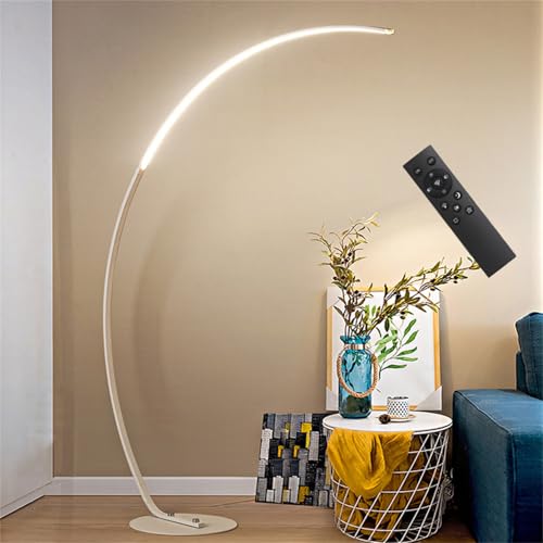 Lámpara de pie de arco regulable de 170 cm con mando para salón 2