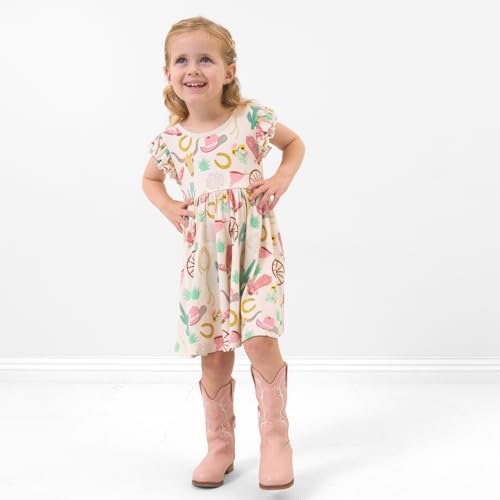 Little Sleepies Short Sleeve Twirl Dress for Toddler Girls - Soft Viscose from Bamboo - Little Girl Dresses w/Pockets4