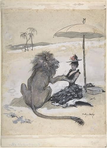 Affiche Le Lion amoureux Dudley Hardy Grand Format Toile Vintage Décoration Murale Maison