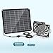 Qanskm Solar Fan, 30W Solar Powered Fan, Greenhouse Solar Fan. Suitable for Small Chicken coops, pet Houses, and Solar ventilationFan, IPX7 Waterproof Solar Panel Fan Kit, YTH-60