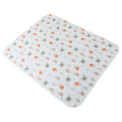 Toddmomy Pad Mattress Sheets 2Pcs Bassinet Pets Reusable Training Gift Cartoon Liner Mattress Or Crib Great Elderly Play Absorbent Infant Underpads Orange And Mat White Cotton Girls Bed Toddler #TOP1