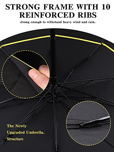 Kalolary 62 Inch Extra Oversize Large Compact Golf Umbrella，Double Canopy Vented Windproof Waterproof Stick Umbrellas For Women & Men #TOP2