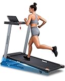 HUAGEED Treadmills for Home, 15-Level Auto Incline, 17.32' Wide Belt, 3.0HP, 0.6–10 MPH, 300 lb Capacity Folding Running Machine, 40 Preset Programs
