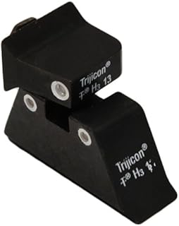 Trijicon GL201-C-600649 Bright & Tough Night Sight Suppressor Set, Glock 17-39 Models, White Front/ White Rear with Green Lamps