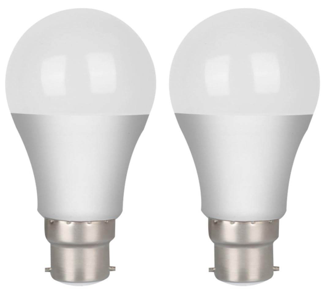 Bombilla LED de 18 W equivalente a 150 W, casquillo de bayoneta B22, superbrillante 1600 lm, E27, blanco frío 6000 K, ahorro de energía, no regulable, paquete de 2 (6000 K-blanco frío, 18 W)