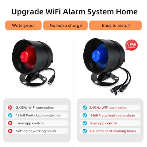 Fuers Home Security Systems WiFi Burglar Alarm System 120 dB Home Alarm Systems 6 Piece PIR Motion Alarm Sensor with Remote Control Shed Alarm System with Free App Notification for Home Safety - Image 3