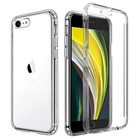 GAPlus Apple iPhone 7 8 4.7", iPhone SE 2nd 2020 Case, iPhone SE 2020 6 7 8 4.7" Front and Back Case, Transparent Clear Fully Protection PC Hard Soft Cover Bumper Shockproof For iPhone Se 2nd 6 7 8 Cover