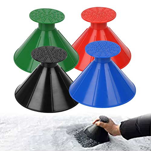 Lot De 2 Grattoirs à Glace Voiture Avec Poignée Antidérapante - Pour Pare-brise Et Vitres, ABS Solide