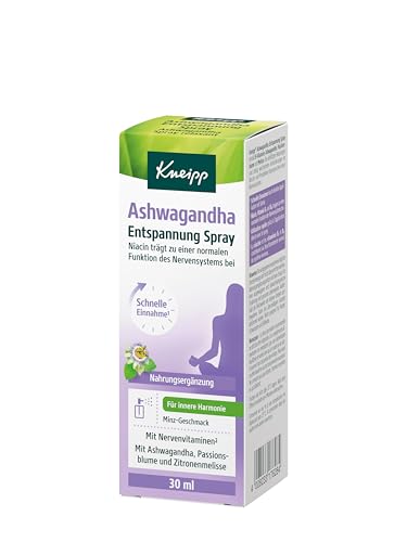 Kneipp Ashwagandha Entspannung Spray - Für innere Harmonie - Nahrungsergänzungsmittel - 30 ml
