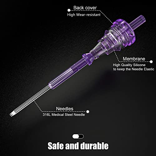 Image of Wormhole Tattoo Cartridge Needles, 20pcs 7RL Disposable Tattoo Needle Cartridges Standard 7 Round Liner for Tattoo Pen Tattoo Cartridge Machine Permanent Makeup Tattoo Supplies (1207RL)