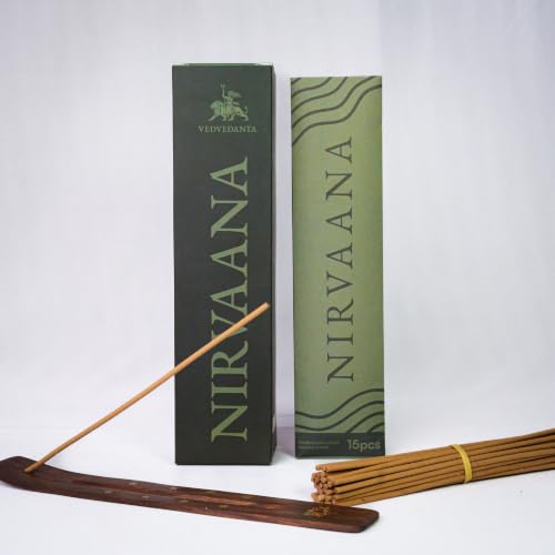 Image of Nirvaana Luxury Incense Sticks | 60 Bambooless Incense Sticks | Pure Sheesham Wood Stand | Long Lasting Fragrance | Complete Sensory Journey | Ethically Crafted | Pack of 2