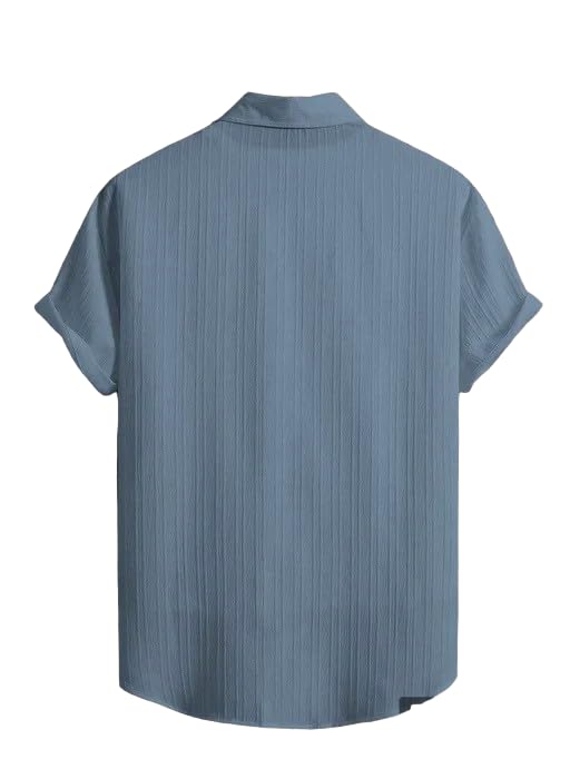 Image of Vikita Enterprise Devansh Cotton Stylish Boys Shirts Regular Fit Hawaiian Sugarcane Strips Popcorn Plain Unisex Shirt
