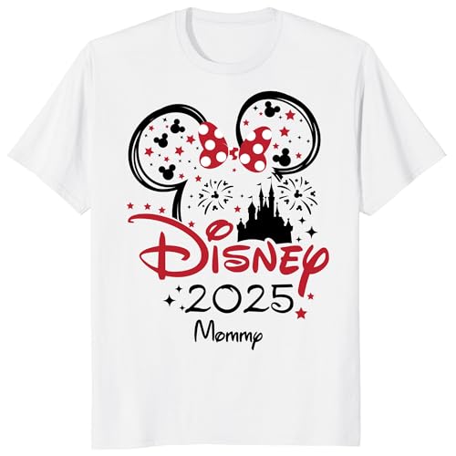 Custom Family Matching Shirts, 2025 Mickey Minnie T Shirts Family Matching Vacation T-Shirt, Personalized Mouse T-Shirt3